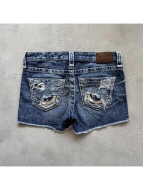 Vintage Y2K Big Star Low Rise Mini Denim Distressed Shorts
